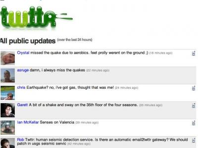 用户通过Twttr传播旧金山地震信息