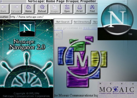 图为Mosaic Netscape 0.9界面