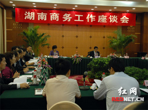 湖南商务工作座谈会在长沙召开。