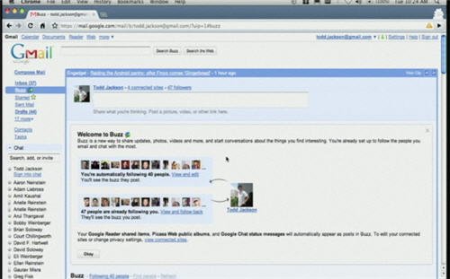 Gmail内置谷歌Buzz