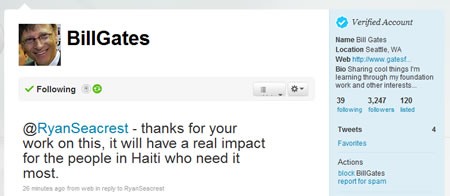 科技时代_微软创始人比尔-盖茨开通Twitter帐号