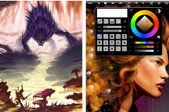 　　Autodesk SketchBook Pro，一款售价7.99美元的绘图应用，具有App Store中最为精美的应用界面