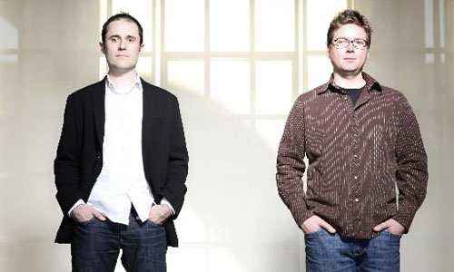 Twitter联合创始人比兹&middot;斯通和埃文&middot;威廉姆斯(资料图)