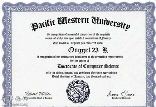 以网友身份生成的文凭