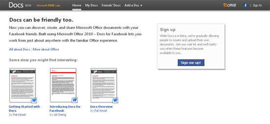 Docs.com网站首页