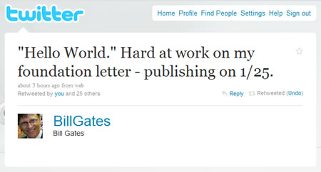 科技时代_微软创始人比尔-盖茨开通Twitter帐号