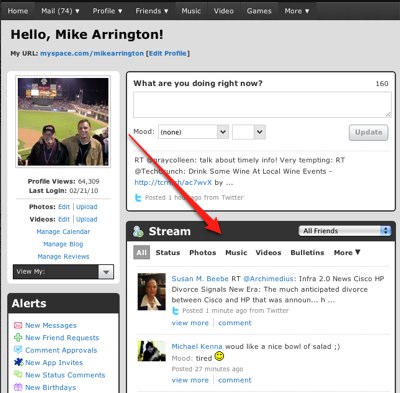 科技时代_MySpace推出活动和内容流服务
