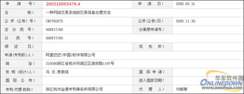 马云专利截图 马云专利截图